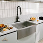 Farmhouse Stainless Steel 30/33/36 inch Single Bowl Kitchen Sink in Brushed