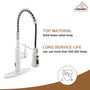 CASAINC 1.8gpm Single-Handle Spring Pull Down Sprayer Kitchen Faucet with Infrared Induction Function and Deck Plate in Matte Black/Brushed Nickel