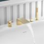 Deck-Mounted Single-Handle Roman Tub Faucet with Hand Shower