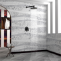 9" Wall Mounted Rain Shower System with Single Lever Handle & Pressure Balance Valve