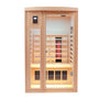 2-Person Hemlock Far Infrared Sauna with Bluetooth Audio, Reading Lights, Color Lighting and Exterior Lighting