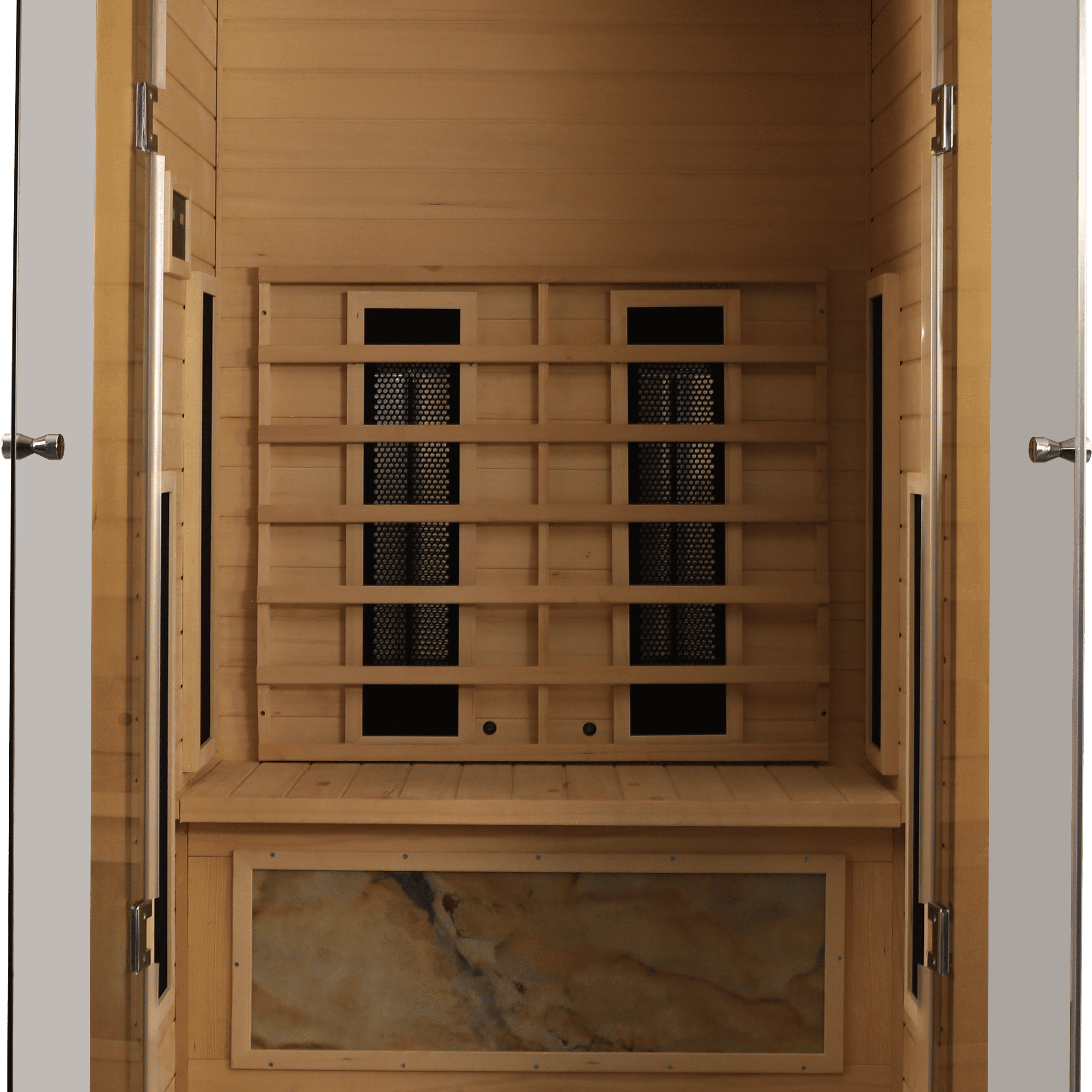 2-Person Low EMF Hemlock Far Infrared Sauna Room with 2 Doors and Digital Controls