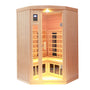 2-Person Low EMF Hemlock Wood Pentagonal Far Infrared Sauna Room with Digital Controls