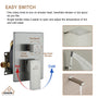 CASAINC 12 inch Wall Mounted Shower System with Bathtub Faucet and Hand Shower