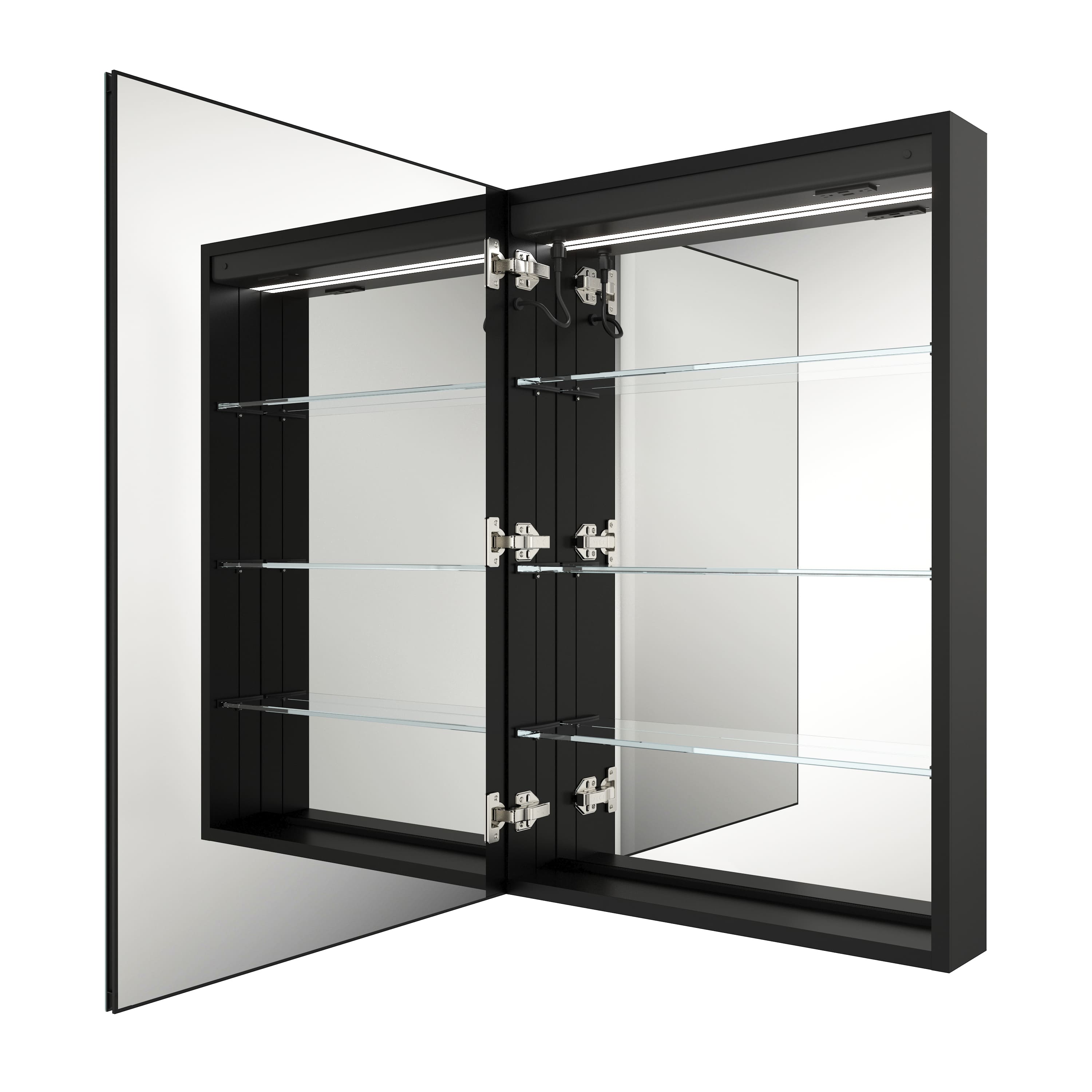 24"x36" Single Door Bathroom Medicine Cabinet with Anti Fog LED Mirror