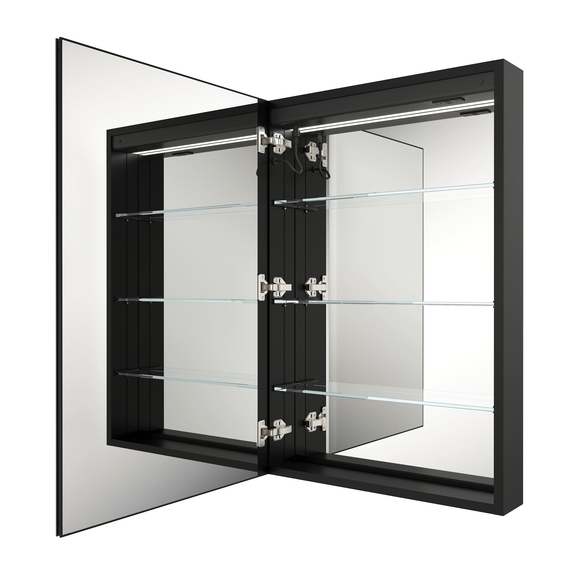 24"x36" Single Door Bathroom Medicine Cabinet with Anti Fog LED Mirror