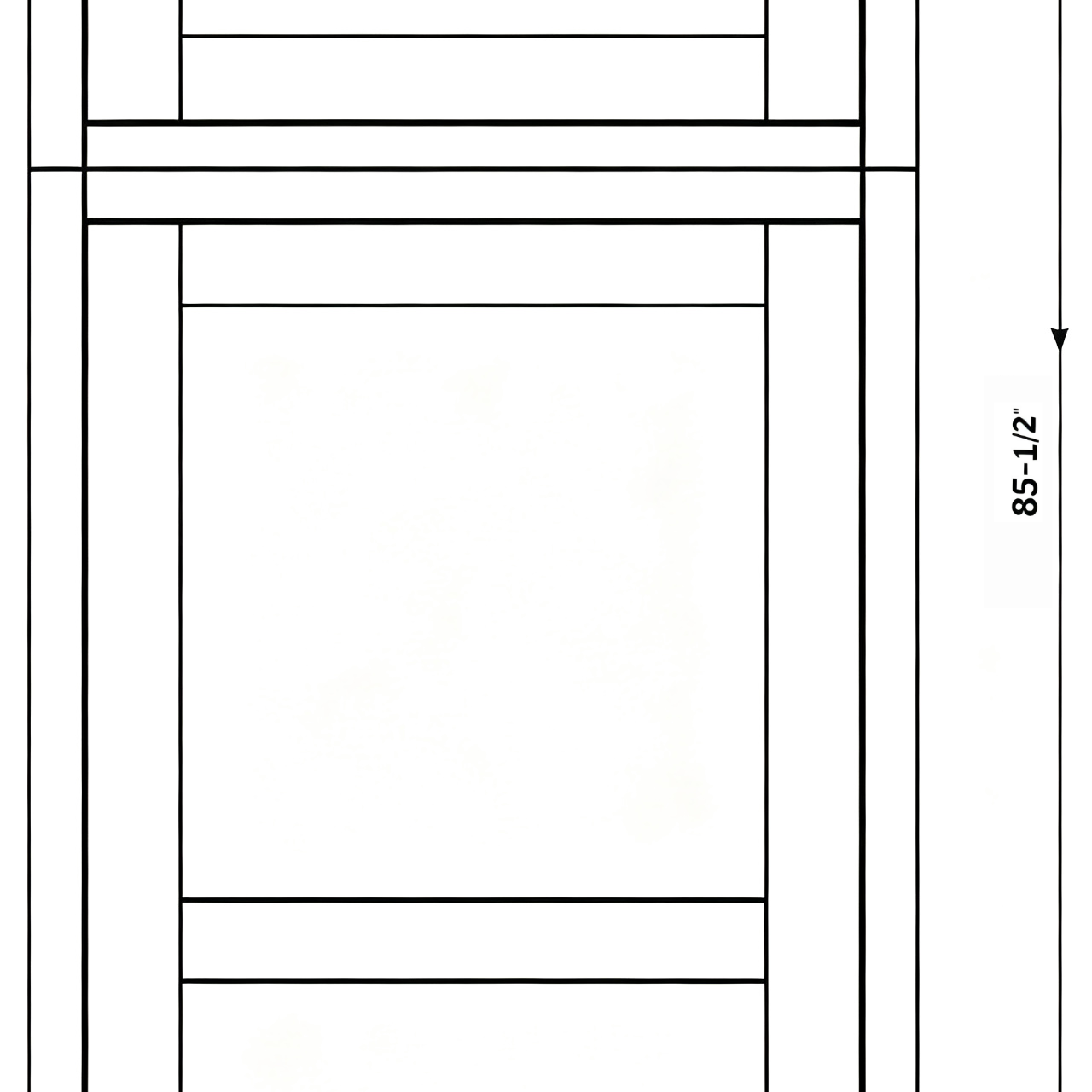 25"W x 84"/90"/96"H x 3/4"D 3-Size Inset Tall Decorative Panel - Truffle Brown