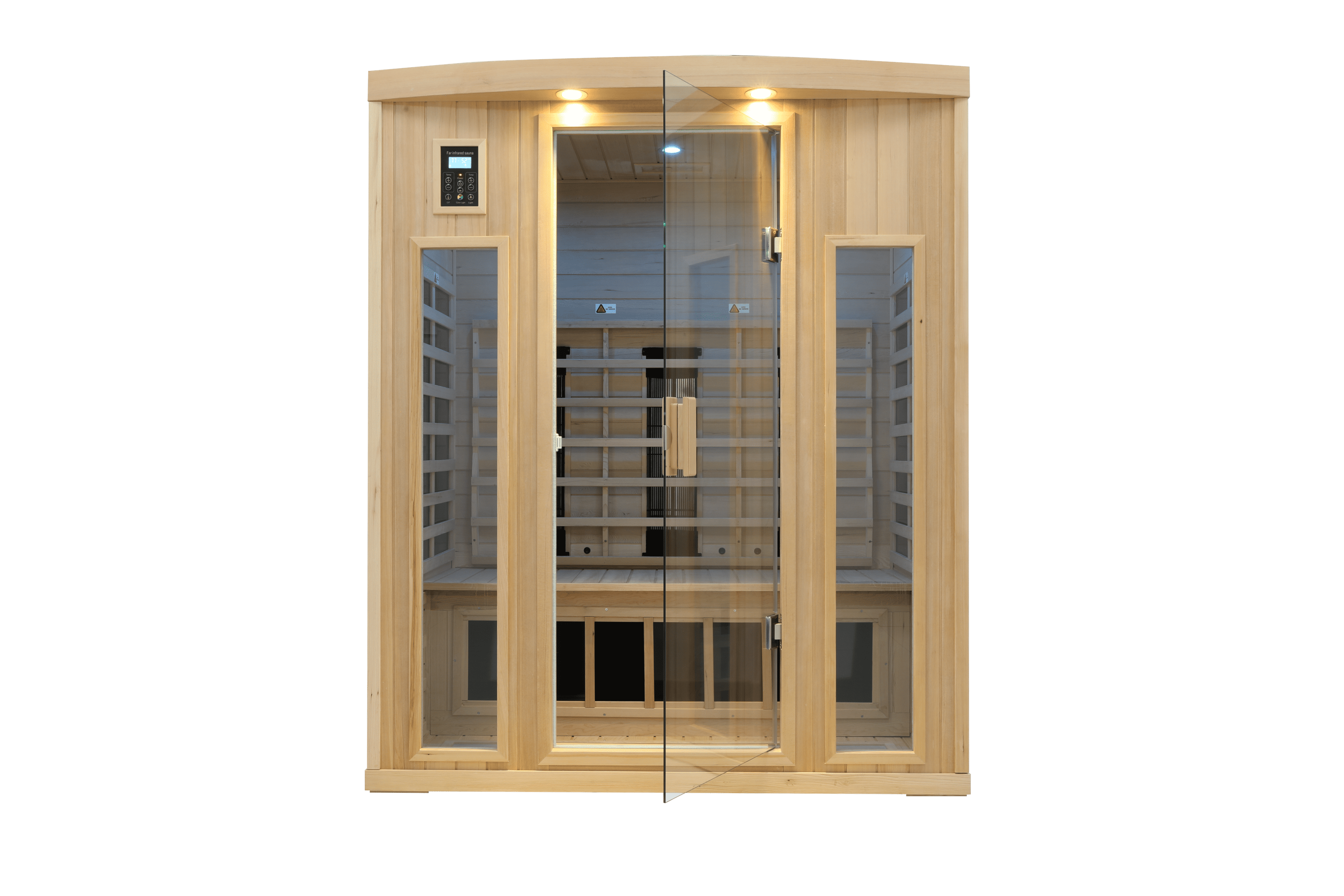 3-Person Hemlock Sauna Room with Digital Controls and Fast Heat-Up Performance