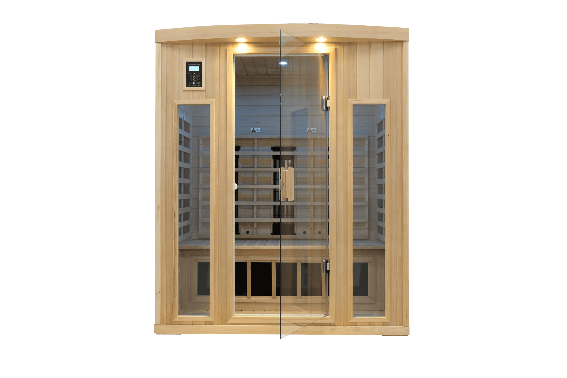 3-Person Hemlock Sauna Room with Digital Controls and Fast Heat-Up Performance