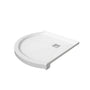 36" Gloss White SMC Quadrant Corner Shower Base with Center Drain
