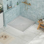 36"x36" Grey One-Piece SMC Shower Pan Base with Anti-Slip Texture