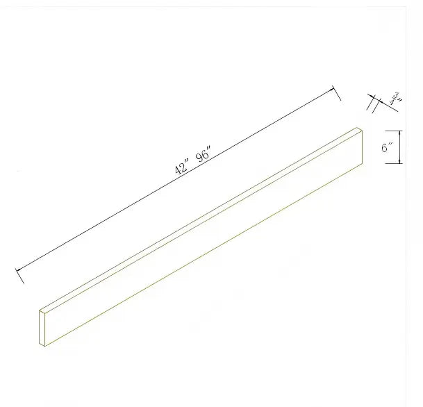 3"/6"W x 42"/96"H x 3/4"D 4-Size Inset Wall Filler - Truffle Brown