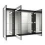 47"x36" 3 Doors Bathroom Medicine Cabinet with Anti Fog LED Mirrors