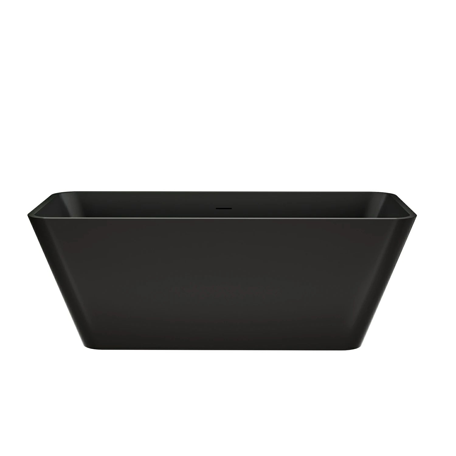 67" Modern Solid Surface Freestanding Soaking Bathtub for Luxury Bathrooms