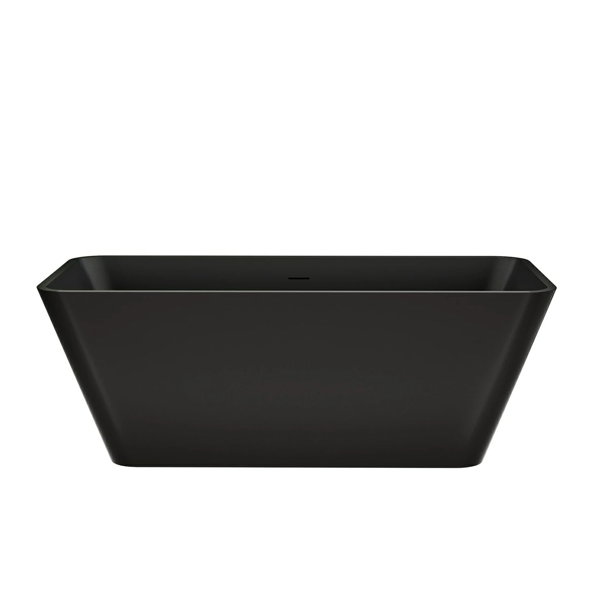 67" Modern Solid Surface Freestanding Soaking Bathtub for Luxury Bathrooms