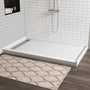 48"/60"x36"/32" Matte White Solid Composite Stone Shower Base with Anti-Slip Textured