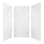 48"x36"x96" Calacatta/Cararra White SMC Shower Wall Panel System, Waterproof Grout-Free Shower Surround