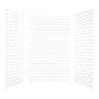 60"x32"x96" Matte/Glossy Surface SMC Shower Wall Panel Kit with Small Subway Tile Pattern