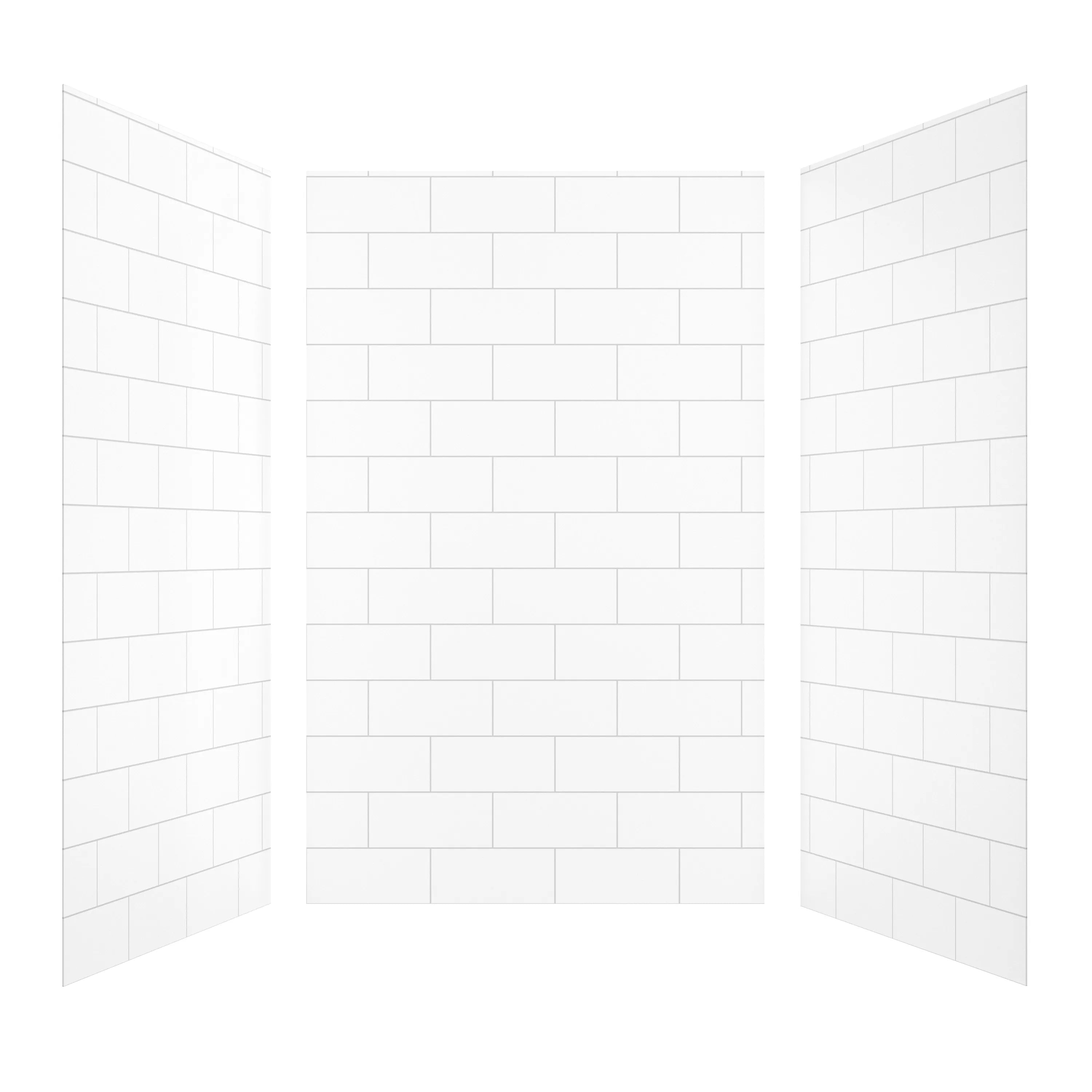 60"x36"/48"x96" Medium Tile Pattern SMC Shower Wall Panel System in 4 Finishes