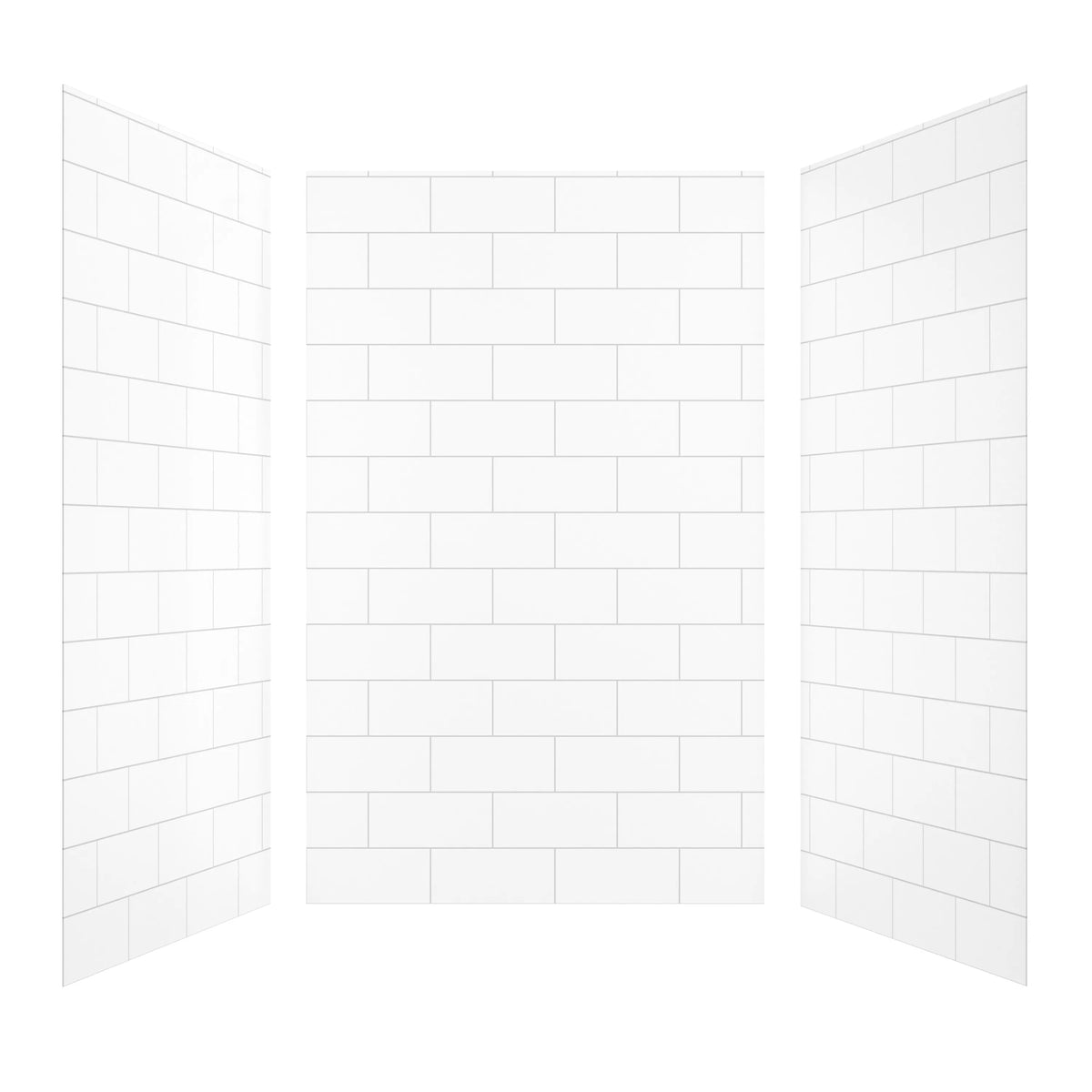 60"x36"/48"x96" Medium Tile Pattern SMC Shower Wall Panel System in 4 Finishes