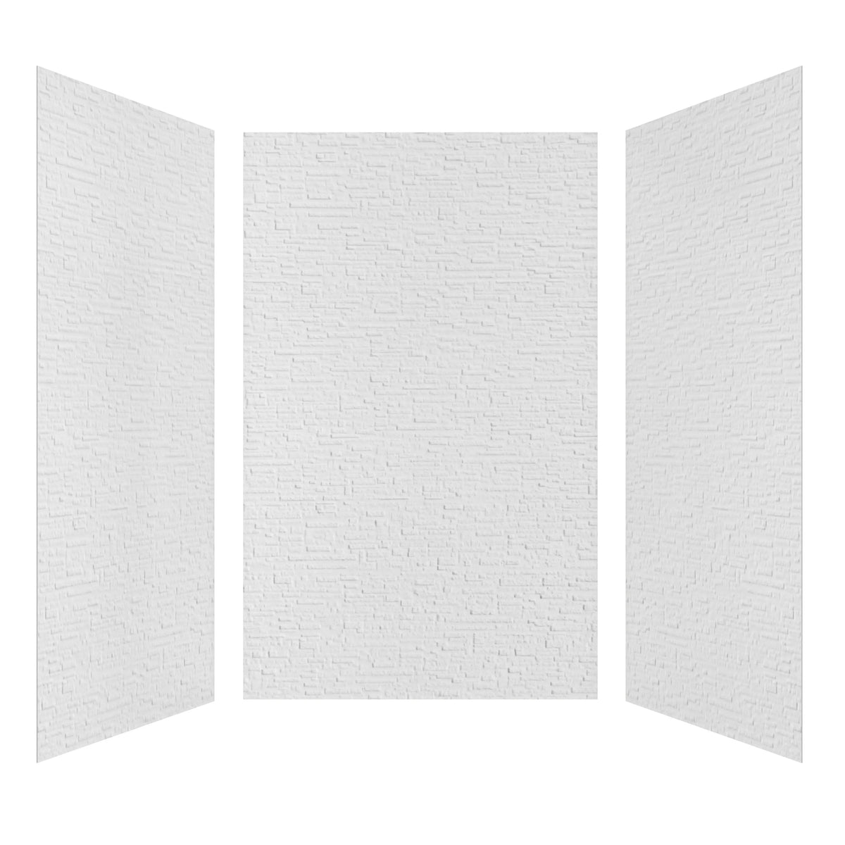 60"x36"/48"x96" Waterproof SMC Shower Wall Panel Kit with Slate Rock Texture