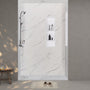 60"x36"x96" SMC Shower Wall Panel Kit in Calacatta/Carrara Finish with Grout-Free Matte Surface