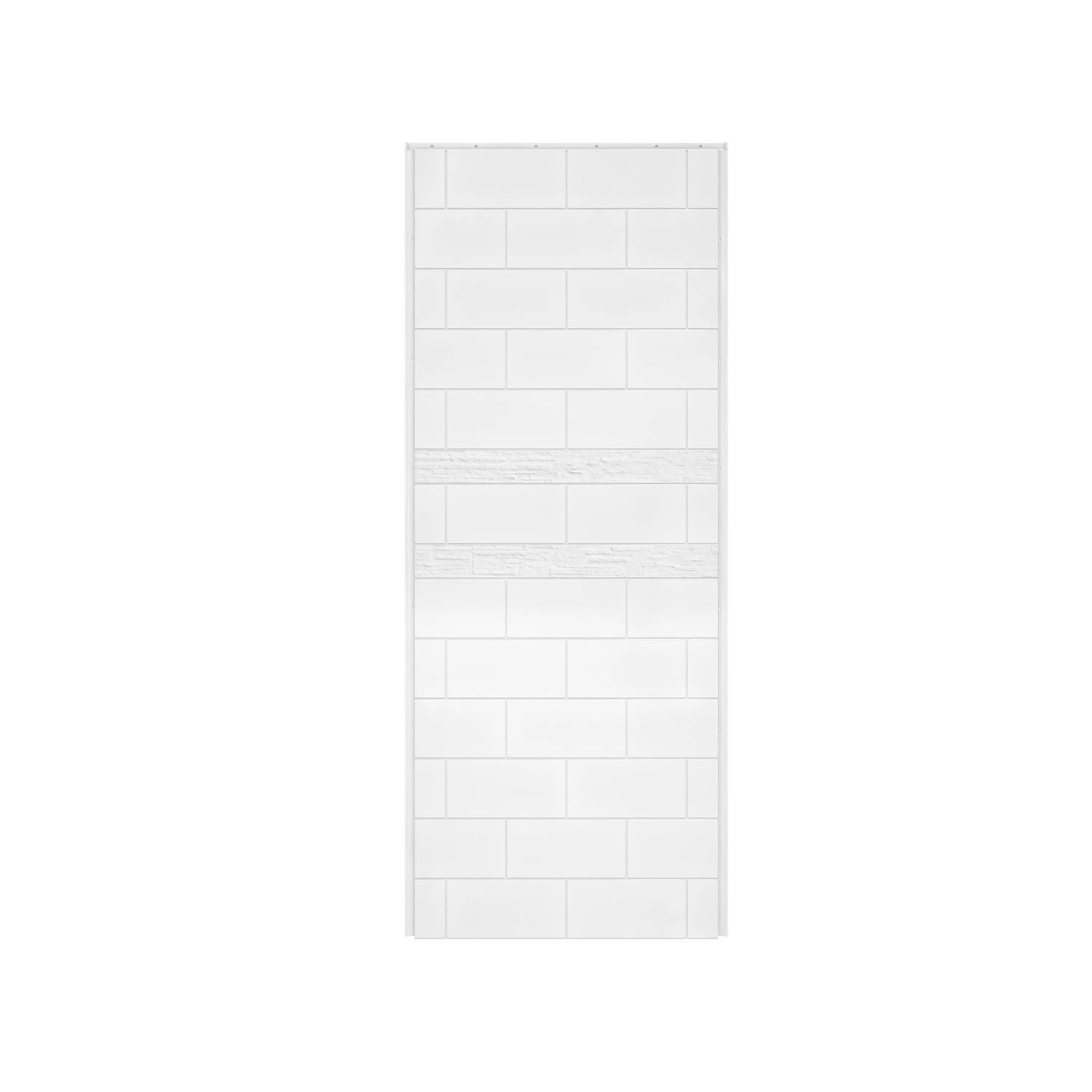 60" x 32"/36" x 78" 2-Size Gloss White SMC Shower Wall Panels with Integrated Niche