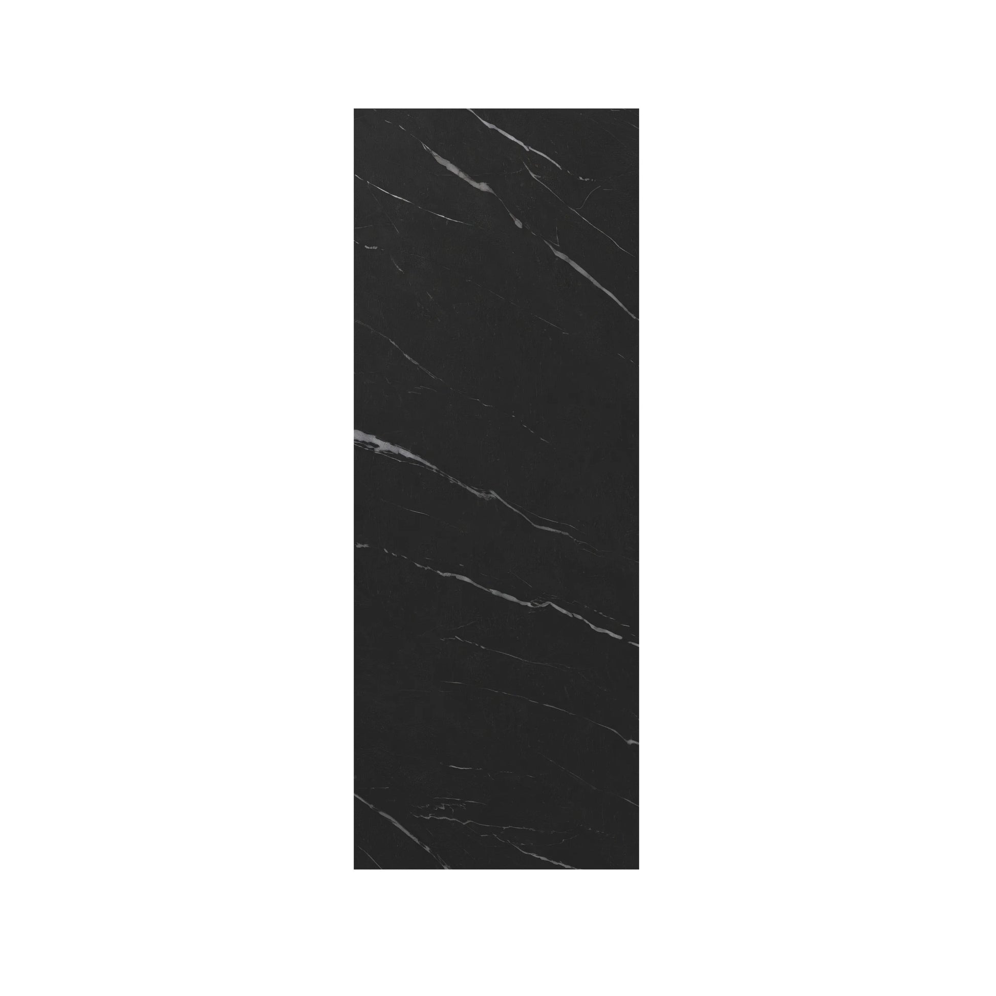 60" x 36" x 96" Matte Black SMC Shower Wall Panels with White Marble-Look Veining