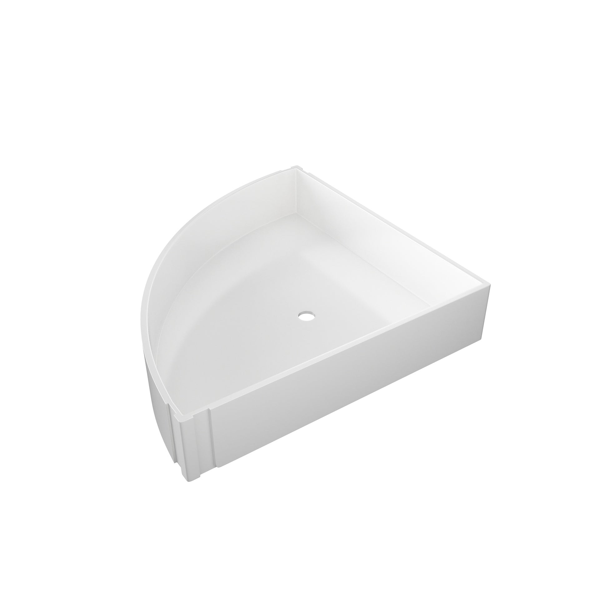 6" x 6" x 1.2" Glossy White SMC Shower Corner Shelf