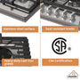 Built-in 30 in. Gas Cooktop in Stainless Steel with 5 Burners including Power Burners and LP Kit, CSA Certified
