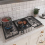 Built-in 30 in. Gas Cooktop in Stainless Steel with 5 Burners including Power Burners and LP Kit, CSA Certified