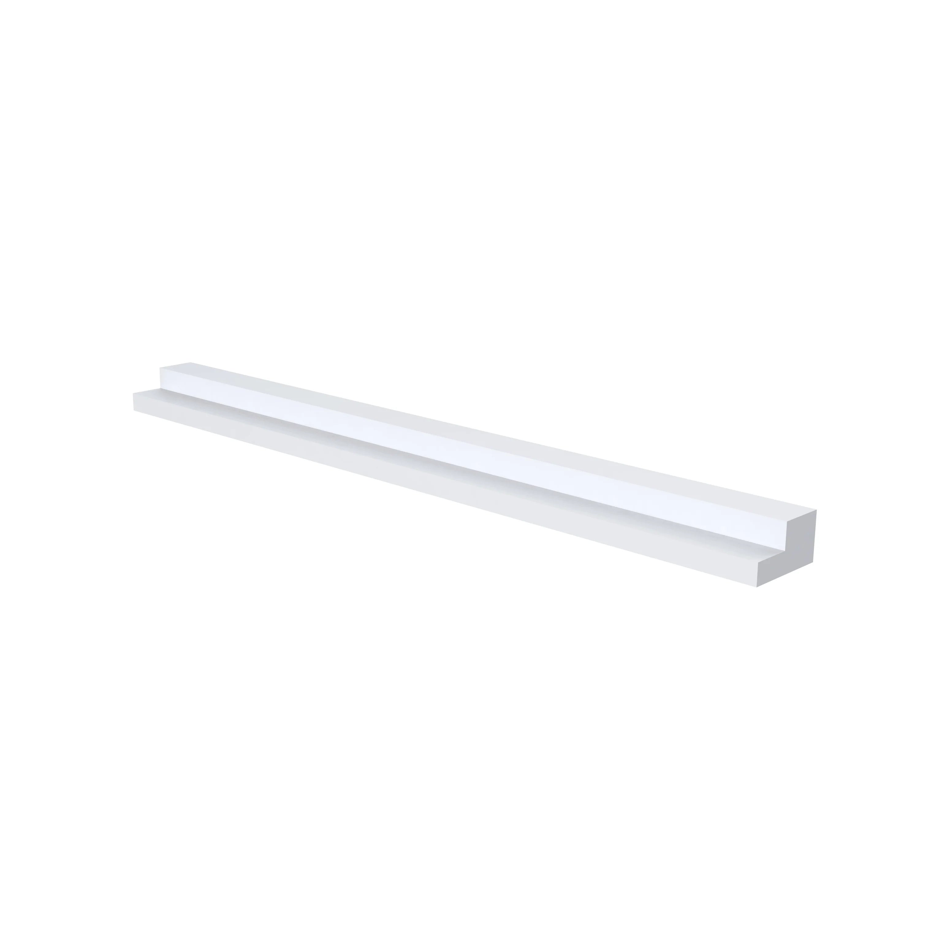 96"W x 1.63"H x 0.88“D Inset Square Light Rail Molding - Truffle Brown