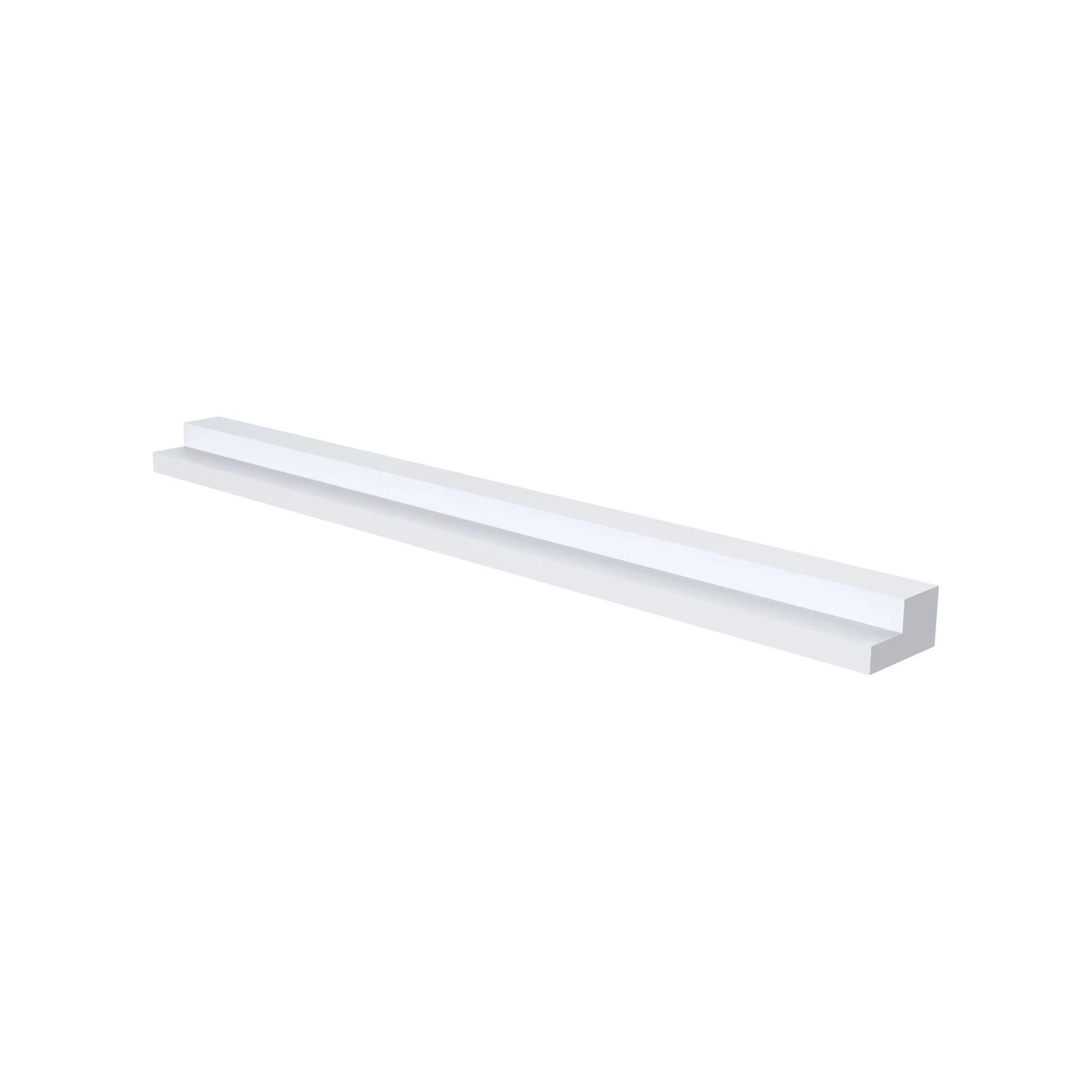 96"W x 1.63"H x 0.88“D Inset Square Light Rail Molding - Truffle Brown
