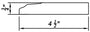 96"W x 4.5"H x 3/4"D Inset Base Molding - Truffle Brown