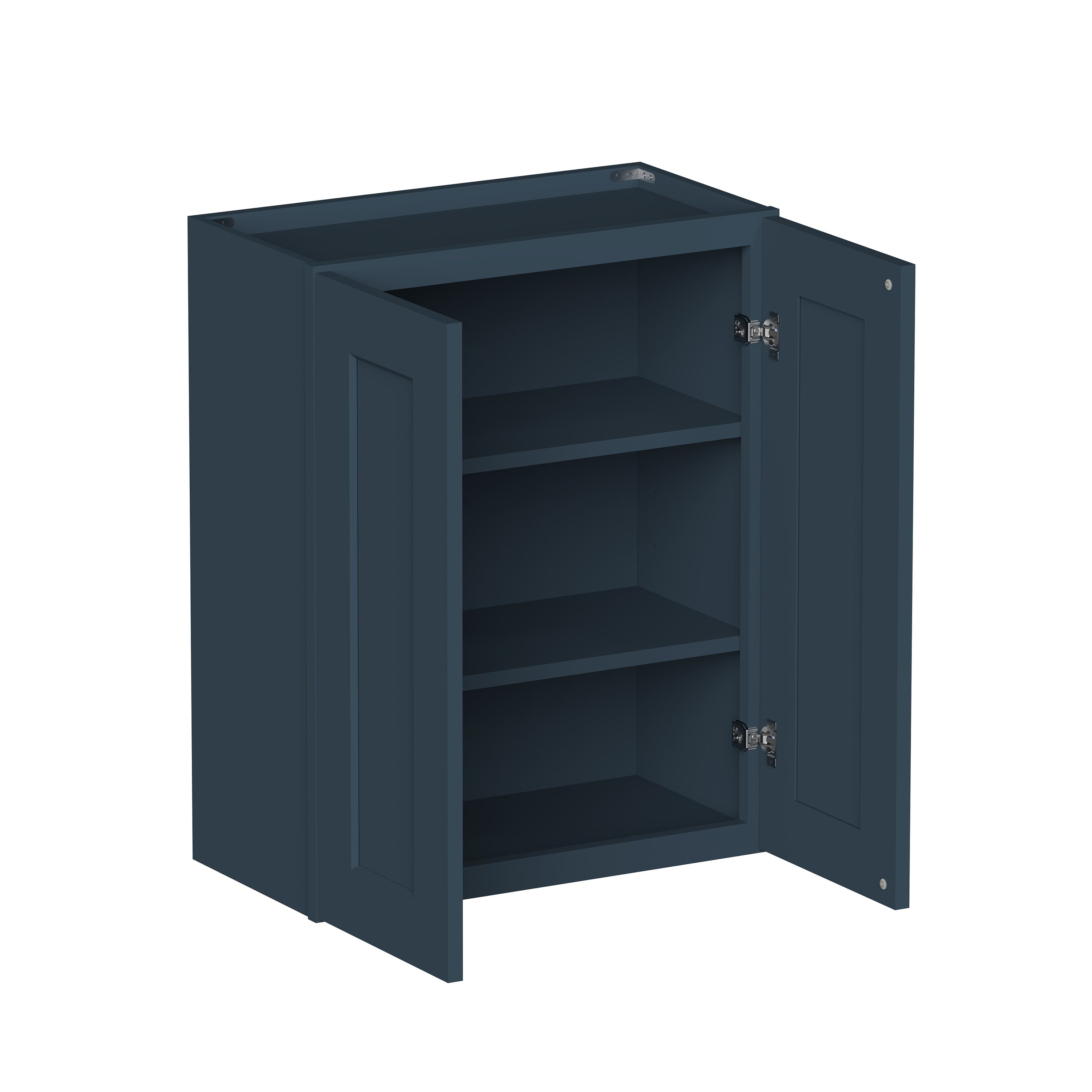 Cyber Grey RTA 24"-36"W x 12"D x 30"-42"H 15-Size Standard Wall Cabinet with 2 Doors and Shelves