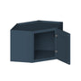 Cyber Grey RTA 24"W x 12"D x 18"/30"/36"/42"H Diagonal Corner Wall Cabinet with Shelves