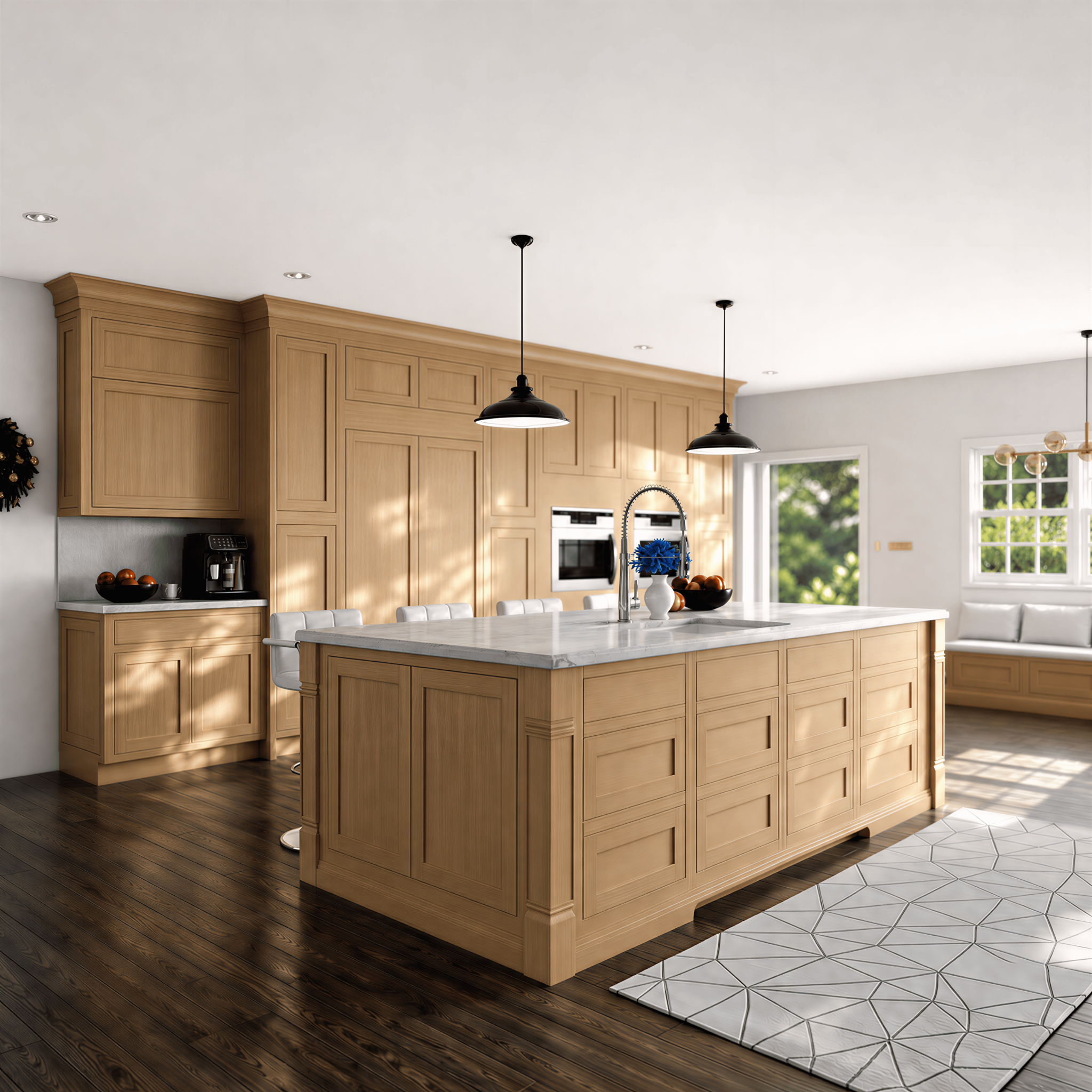 Inset Hazelnut Oak - Ready To Assemble Kitchen Cabinets