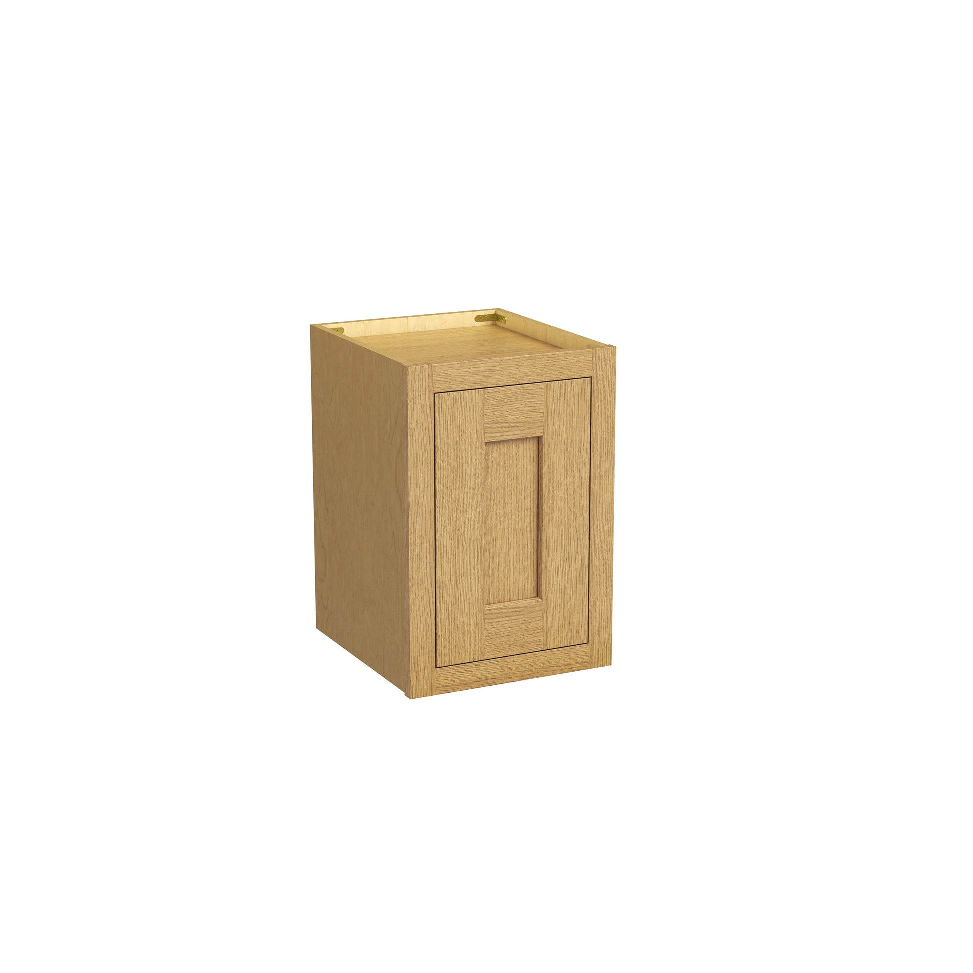 Inset Hazelnut Oak RTA 12-21"W x 18"H x 13.5"D 4-Size Single Door Wall Cabinet