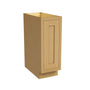 Inset Hazelnut Oak RTA 12-21"W x 34.5"H x 25"D 4-Size Full Height Single Door Base Cabinet