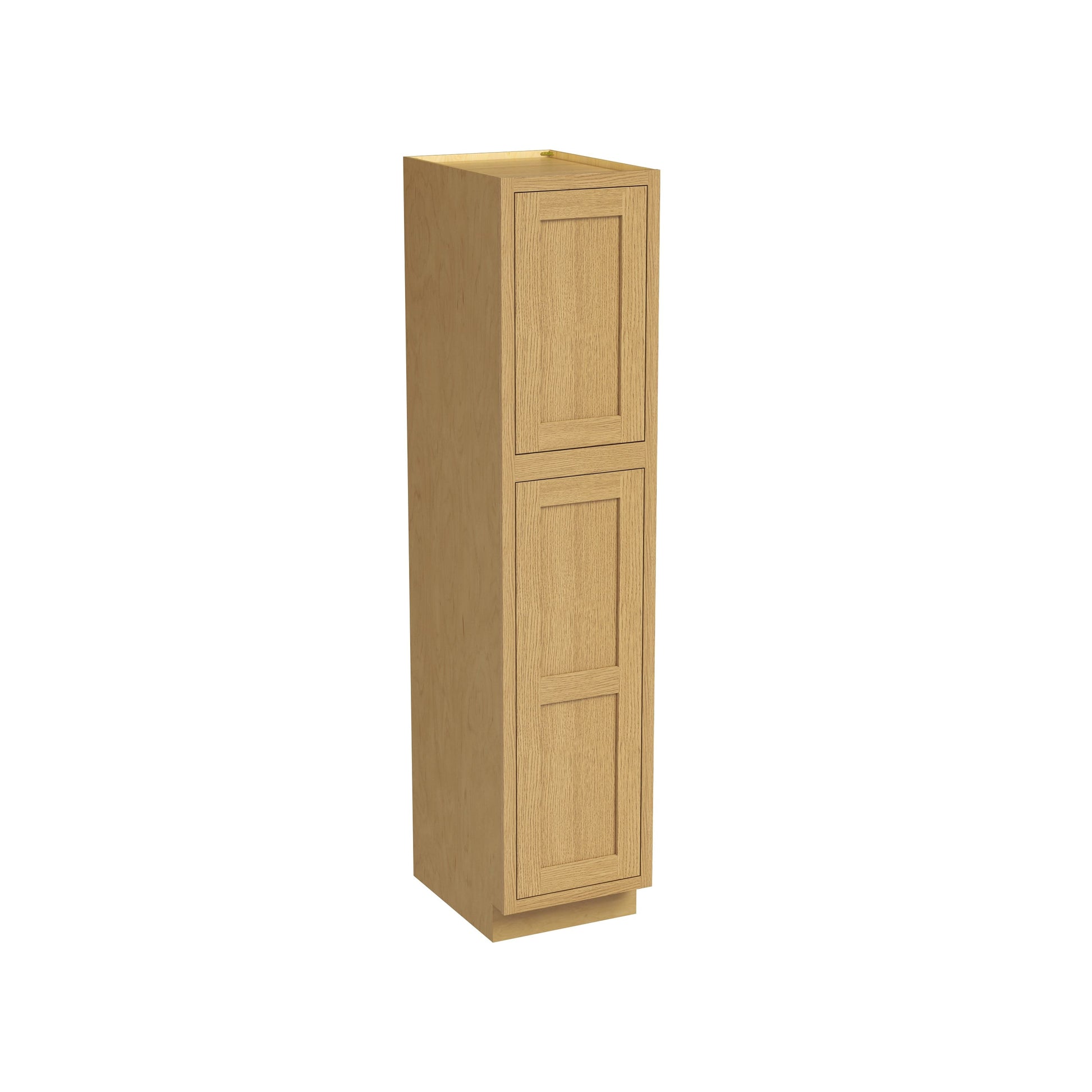 Inset Hazelnut Oak RTA 18"W x 84-96"H x 25"D 3-Size Pantry Cabinet with 2 Doors and 4 Shelves