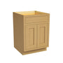 Inset Hazelnut Oak RTA 24-36"W x 34.5"H x 25"D 5-Size Single Drawer Base Cabinet with 2 Doors