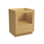 Inset Hazelnut Oak RTA 27-30"W x 34.5"H x 25"D 2-Size Drawer Base Cabinet with Microwave Opening