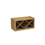 Inset Hazelnut Oak RTA 30-36"W x 15-18"H x 13.5"D 4-Size X-Shaped Wine Grid Wall Rack Cabinet