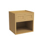 Inset Hazelnut Oak RTA 30"W x 30-42"H x 25"D 3-Size Double Doors Wall Cabinet with Microwave Opening