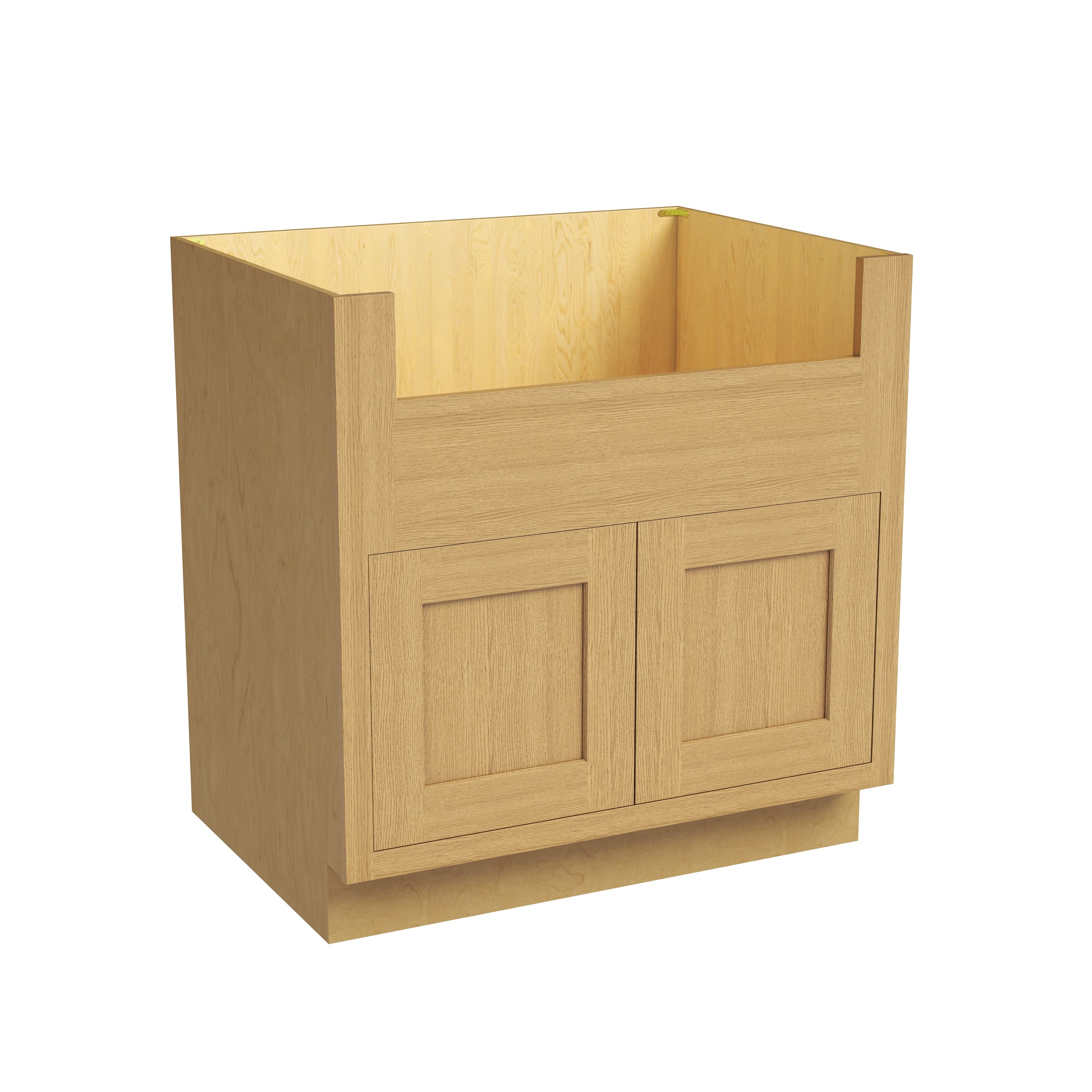 Inset Hazelnut Oak RTA 33-39"W x 34.5"H x 25"D 3-Size Farm Sink Base Cabinet with 2 Doors