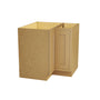 Inset Hazelnut Oak RTA 34-37"W x 34.5"H x 25"D 2-Size Lazy Susan Base Cabinet with Pull-out Shelf and Bi-fold Door