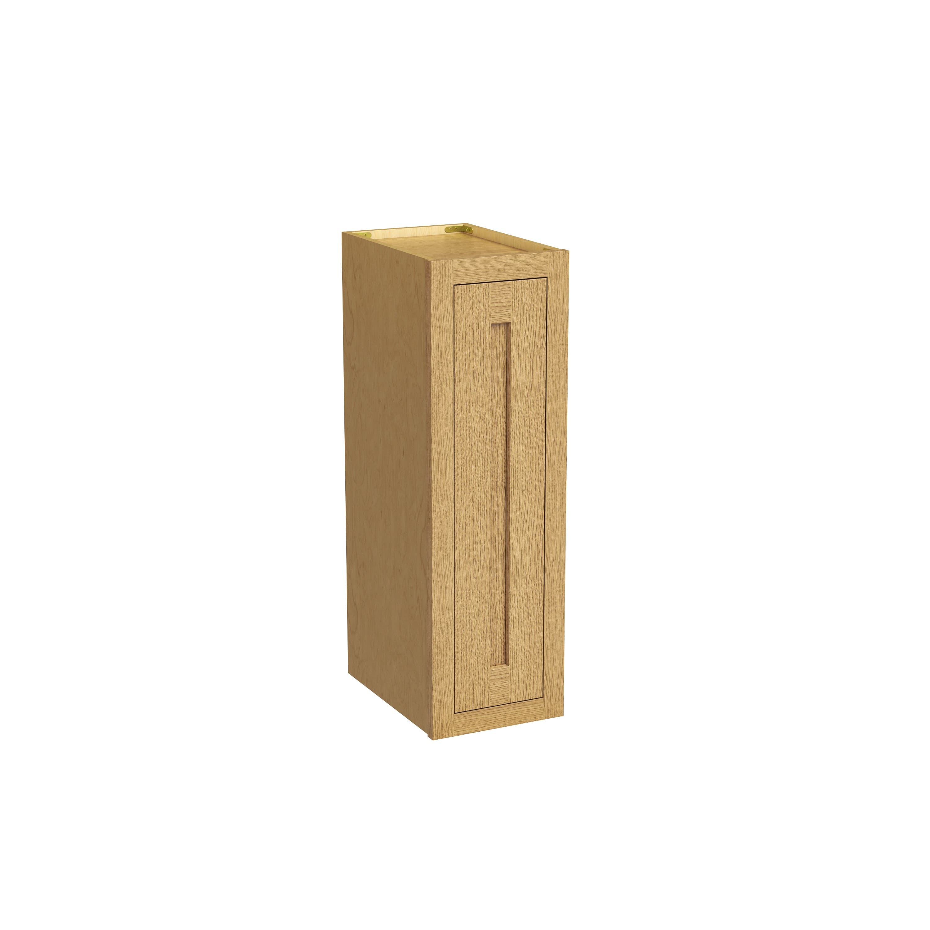Inset Hazelnut Oak RTA 9-21"W x 30-42"H x 13.5"D 15-Size Single Door Wall Cabinet