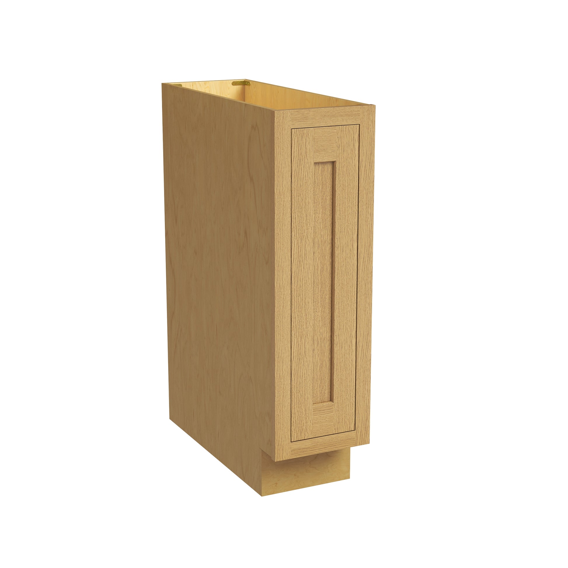 Inset Hazelnut Oak RTA 9"W x 34.5"H x 25"D Tray Base Cabinet with Pull-out basket