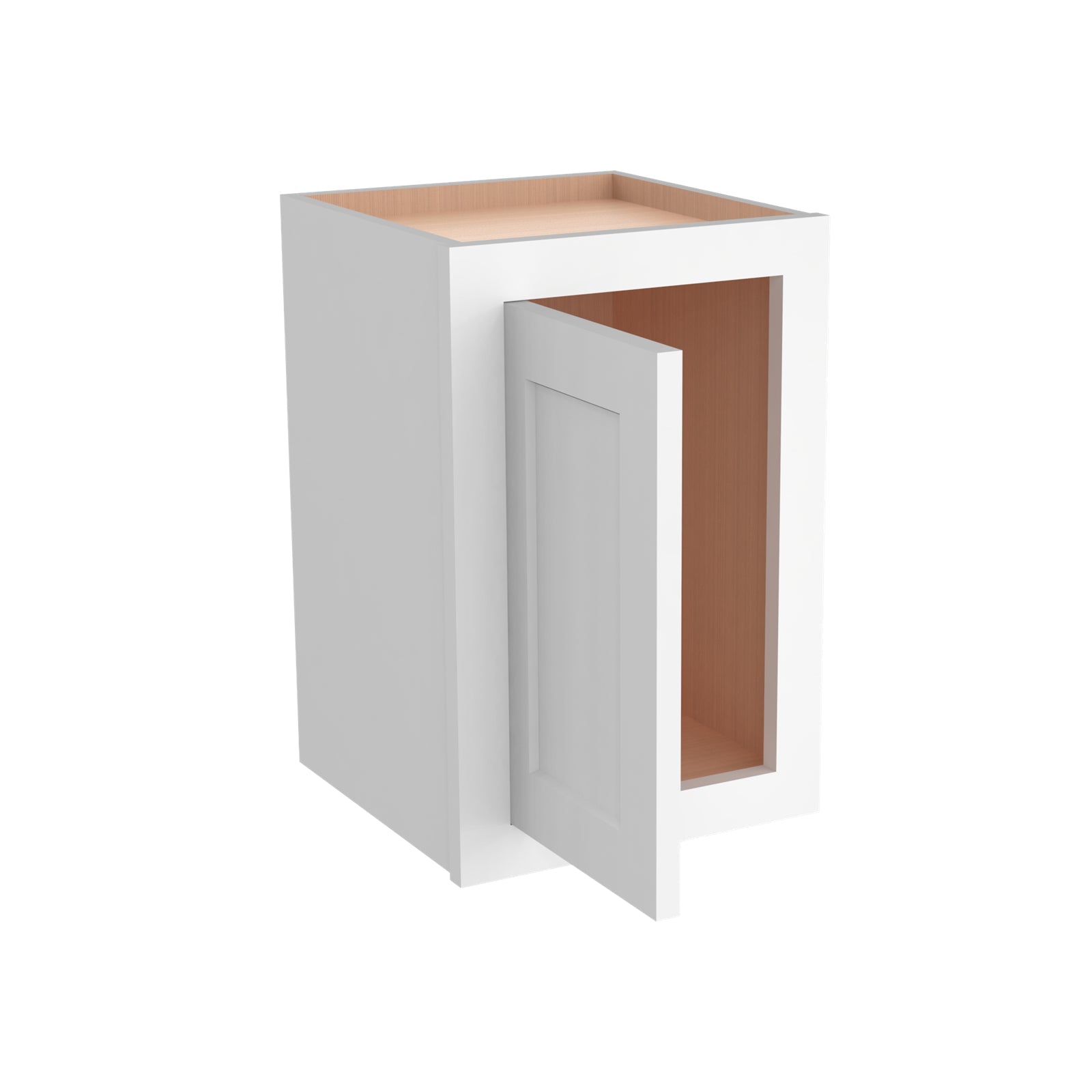 Inset Origami White RTA 12-21"W x 18"H x 13.5"D 4-Size Single Door Wall Cabinet