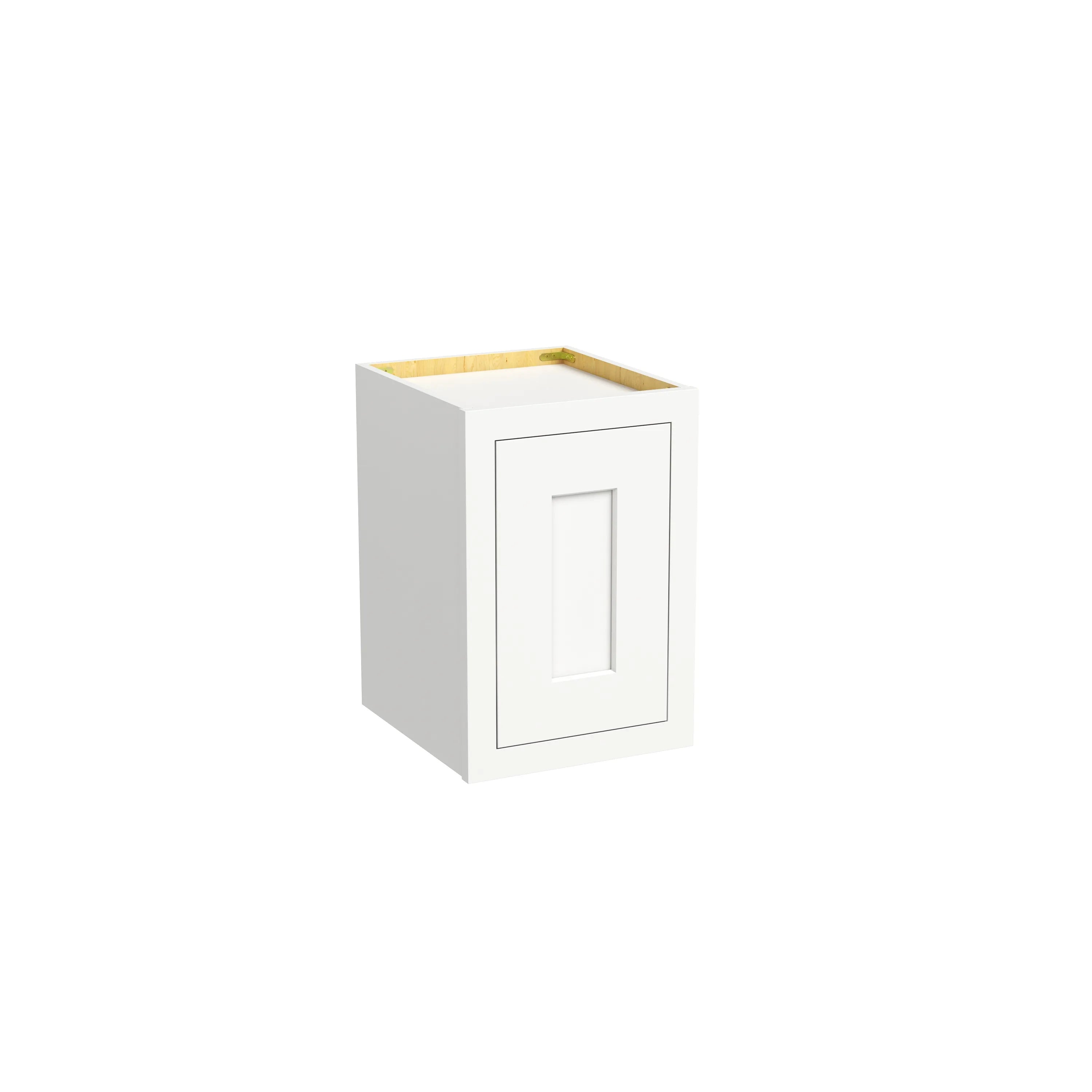 Inset Origami White RTA 12-21"W x 18"H x 13.5"D 4-Size Single Door Wall Cabinet